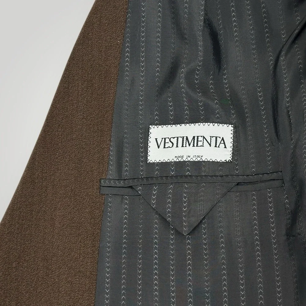 Vestimenta SpA Brown Blazer Mens Size Italy 56 (US 40) 100% Pure Wool Sport Coat